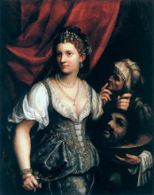 Копия картины "judith with the head of holofernes" художника "галиция феде"