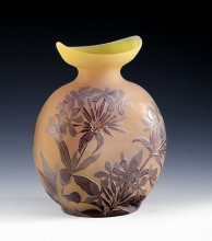 Копия картины "ovale vase mit phlox, nancy, frankreich" художника "галле эмиль"