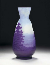 Копия картины "cameo glass landscape vase" художника "галле эмиль"