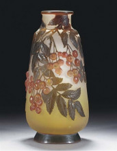 Картина "mould-blown cameo glass vase" художника "галле эмиль"