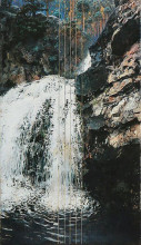 Репродукция картины "m&#228;ntykoski waterfall" художника "галлен-каллела аксели"