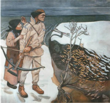 Копия картины "joukahainen&#39;s revenge" художника "галлен-каллела аксели"