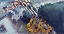 Репродукция картины "the storm" художника "галлен-каллела аксели"