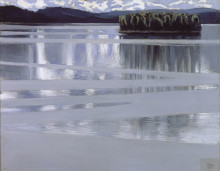 Копия картины "lake keitele" художника "галлен-каллела аксели"