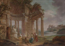Картина "classical ruins" художника "гамильтон уильям"