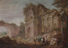 Картина "classical ruins" художника "гамильтон уильям"