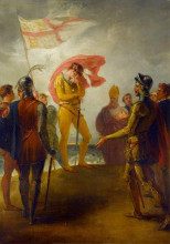 Картина "the landing of richard ii at milford haven" художника "гамильтон уильям"