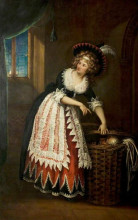 Картина "mary stephens wells, n&#233;e davies (1762–1829), as mrs page" художника "гамильтон уильям"