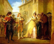 Копия картины "a scene from twelfth night" художника "гамильтон уильям"