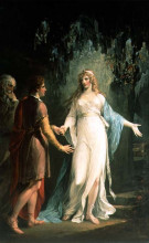 Картина "calypso receiving telemachus and mentor in the grotto" художника "гамильтон уильям"
