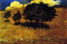 Копия картины "trees in the sun" художника "ганьон кларенс"