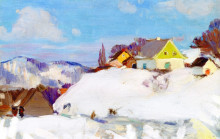 Копия картины "farm, baie-saint-paul" художника "ганьон кларенс"