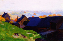 Копия картины "farmstead, baie-saint-paul" художника "ганьон кларенс"