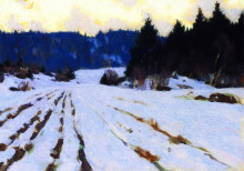 Копия картины "furrows on the snow" художника "ганьон кларенс"
