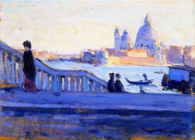 Репродукция картины "la salute from the ponte della paglia, venice" художника "ганьон кларенс"
