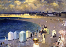 Копия картины "the two beaches, param&#233;, saint-malo" художника "ганьон кларенс"