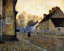 Копия картины "rue du canal, moret-sur-loing" художника "ганьон кларенс"