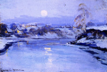 Репродукция картины "moonrise" художника "ганьон кларенс"
