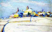 Копия картины "pully under snow" художника "ганьон кларенс"