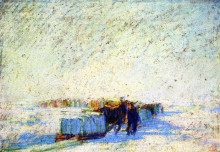 Копия картины "ice bridge" художника "ганьон кларенс"