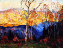 Копия картины "golden autumn, laurentians" художника "ганьон кларенс"