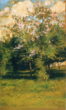 Картина "blossoming trees" художника "гассам чайльд"