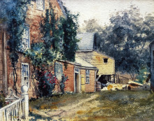 Репродукция картины "old house, nantucket" художника "гассам чайльд"