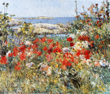 Копия картины "celia thaxter&#39;s garden, isles of shoals, maine" художника "гассам чайльд"