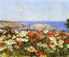 Картина "poppies on the isles of shoals" художника "гассам чайльд"