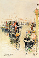 Копия картины "a venetian regatta" художника "гассам чайльд"