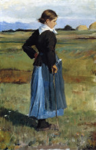 Копия картины "french peasant girl" художника "гассам чайльд"