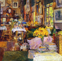 Копия картины "the room of flowers" художника "гассам чайльд"
