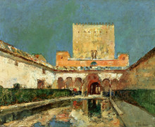 Картина "the alhambra (aka summer palace of the caliphs, granada, spain)" художника "гассам чайльд"