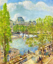 Копия картины "april, quai voltaire, paris" художника "гассам чайльд"