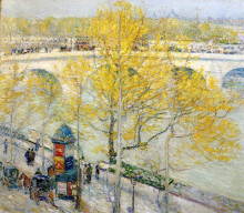 Репродукция картины "pont royal, paris" художника "гассам чайльд"