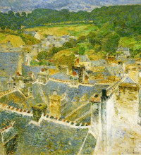 Картина "rooftops, pont-aven" художника "гассам чайльд"