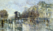 Копия картины "the grands boulevard, paris" художника "гассам чайльд"