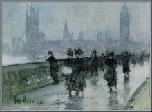 Копия картины "hassam westminster bridge" художника "гассам чайльд"