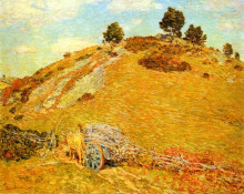 Репродукция картины "bornero hill, old lyme, connecticut" художника "гассам чайльд"