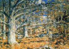 Картина "connecticut hunting scene" художника "гассам чайльд"