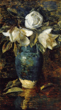 Репродукция картины "giant magnolias" художника "гассам чайльд"