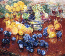 Копия картины "still life, fruits" художника "гассам чайльд"