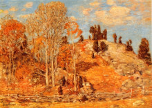 Копия картины "the cedar lot, old lyme" художника "гассам чайльд"