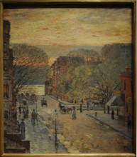 Копия картины "spring on west 78th street" художника "гассам чайльд"