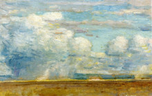 Копия картины "clouds (also known as rain clouds over oregon desert)" художника "гассам чайльд"
