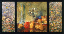 Репродукция картины "still life, fruits" художника "гассам чайльд"