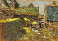 Копия картины "brittany barns" художника "гассам чайльд"