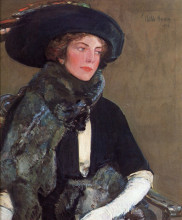 Картина "lady in furs (aka mrs. charles a. searles)" художника "гассам чайльд"