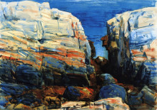 Репродукция картины "the gorge, appledore" художника "гассам чайльд"
