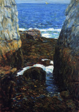 Репродукция картины "the north gorge, appledore, isles of shoals" художника "гассам чайльд"